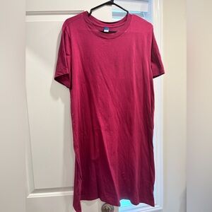 Old Navy Womens tshirt dress pink